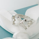 Size 8 Tiffany & Co Double Loving Hearts Ring in Silver by Paloma Picasso-2