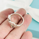 Size 8 Tiffany & Co Double Loving Hearts Ring in Silver by Paloma Picasso-6
