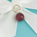 Tiffany Red Carnelian Fascination Ball Charm or Pendant in Sterling Silver-2
