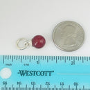 Tiffany Red Carnelian Fascination Ball Charm or Pendant in Sterling Silver-4