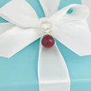 Tiffany Red Carnelian Fascination Ball Charm or Pendant in Sterling Silver-6