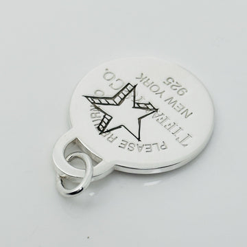 Return to Tiffany Etched Star Round Tag Pendant Charm in Sterling Silver - 0