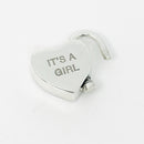 Tiffany & Co. It's A Girl Baby Heart Charm Padlock Lock or Pendant in Silver-4