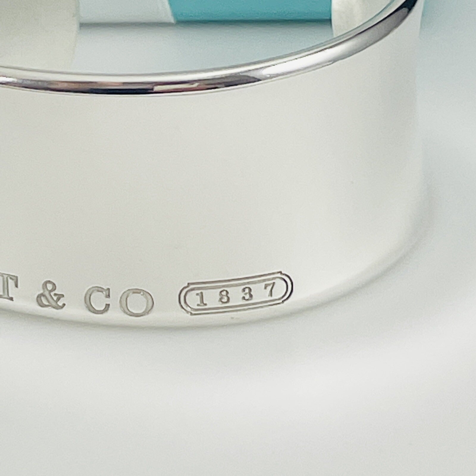 Medium 6.5" Tiffany & Co 1837 Extra Wide Cuff Bracelet in Sterling Silver