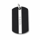 Tiffany & Co. T&CO Dog Tag Pendant in Black Titanium and 925 Sterling Silver-2