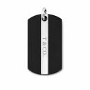 Tiffany & Co. T&CO Dog Tag Pendant in Black Titanium and 925 Sterling Silver-4