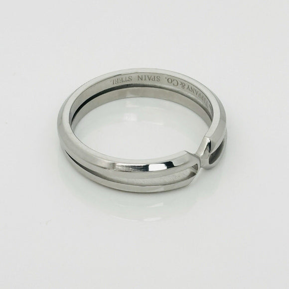 Size 11 Tiffany Zellige Ring by Paloma Picasso in Steel for Men Unisex