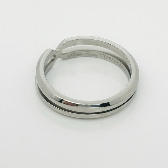 Size 11 Tiffany Zellige Ring by Paloma Picasso in Steel for Men Unisex