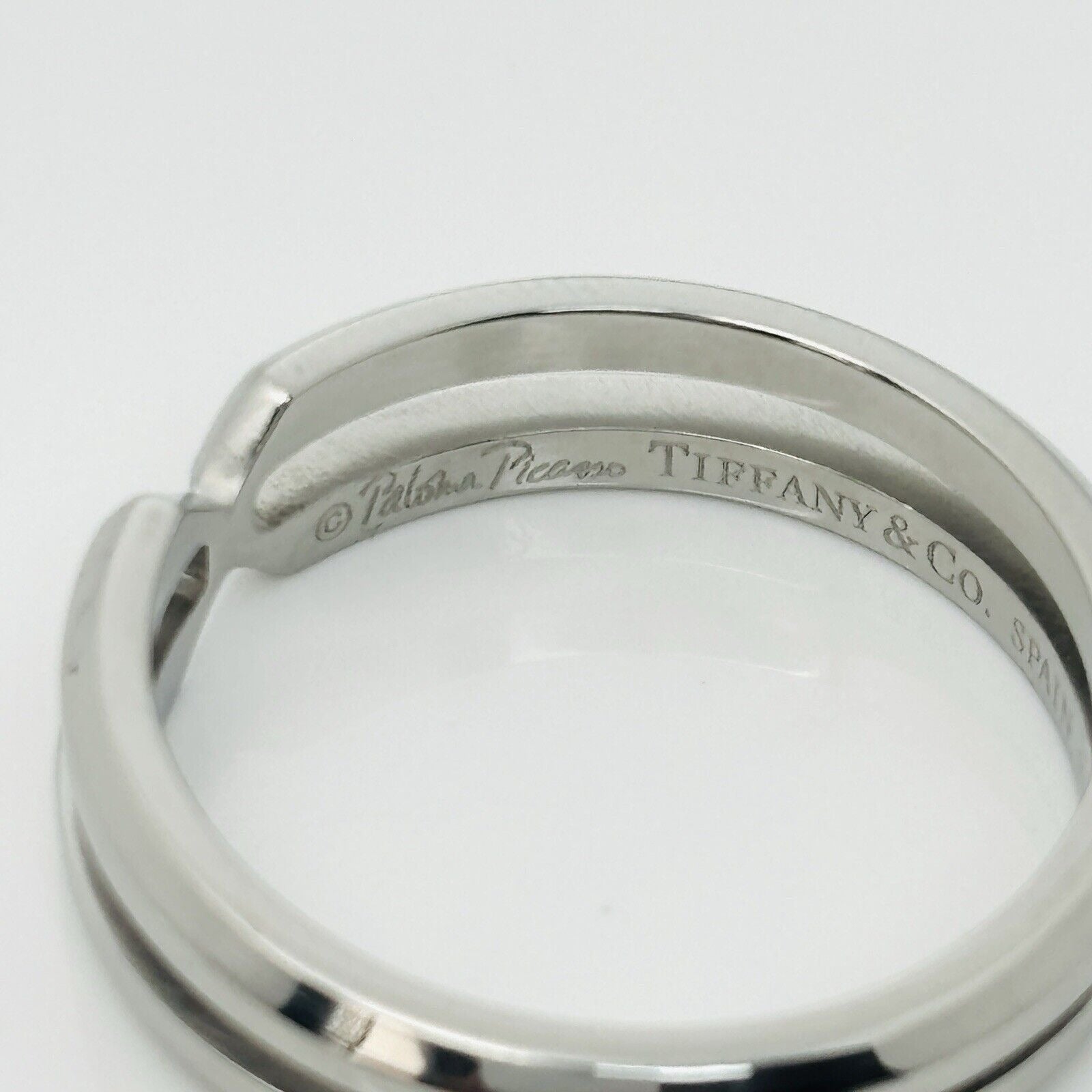 Size 11 Tiffany Zellige Ring by Paloma Picasso in Steel for Men