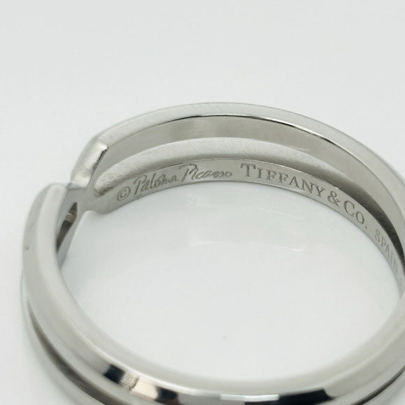 Size 11 Tiffany Zellige Ring by Paloma Picasso in Steel for Men Unisex