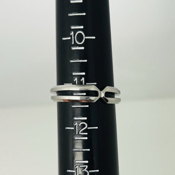 Size 11 Tiffany Zellige Ring by Paloma Picasso in Steel for Men Unisex