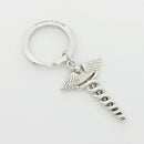 Tiffany & Co Caduceus Key Ring in Sterling Silver Doctor Keyring Keychain-3