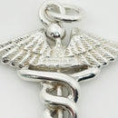 Tiffany & Co Caduceus Key Ring in Sterling Silver Doctor Keyring Keychain-5