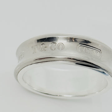 Size 10.5 Tiffany & Co 1837 Grey Titanium and Silver Ring Band Mens Unisex