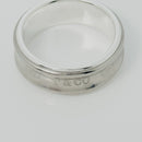 Size 10.5 Tiffany & Co 1837 Grey Titanium and Silver Ring Band Mens Unisex-3