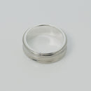 Size 10.5 Tiffany & Co 1837 Grey Titanium and Silver Ring Band Mens Unisex-6
