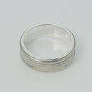 Size 10.5 Tiffany & Co 1837 Grey Titanium and Silver Ring Band Mens Unisex-7