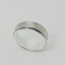 Size 10.5 Tiffany & Co 1837 Grey Titanium and Silver Ring Band Mens Unisex-8