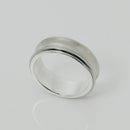 Size 10.5 Tiffany & Co 1837 Grey Titanium and Silver Ring Band Mens Unisex-9