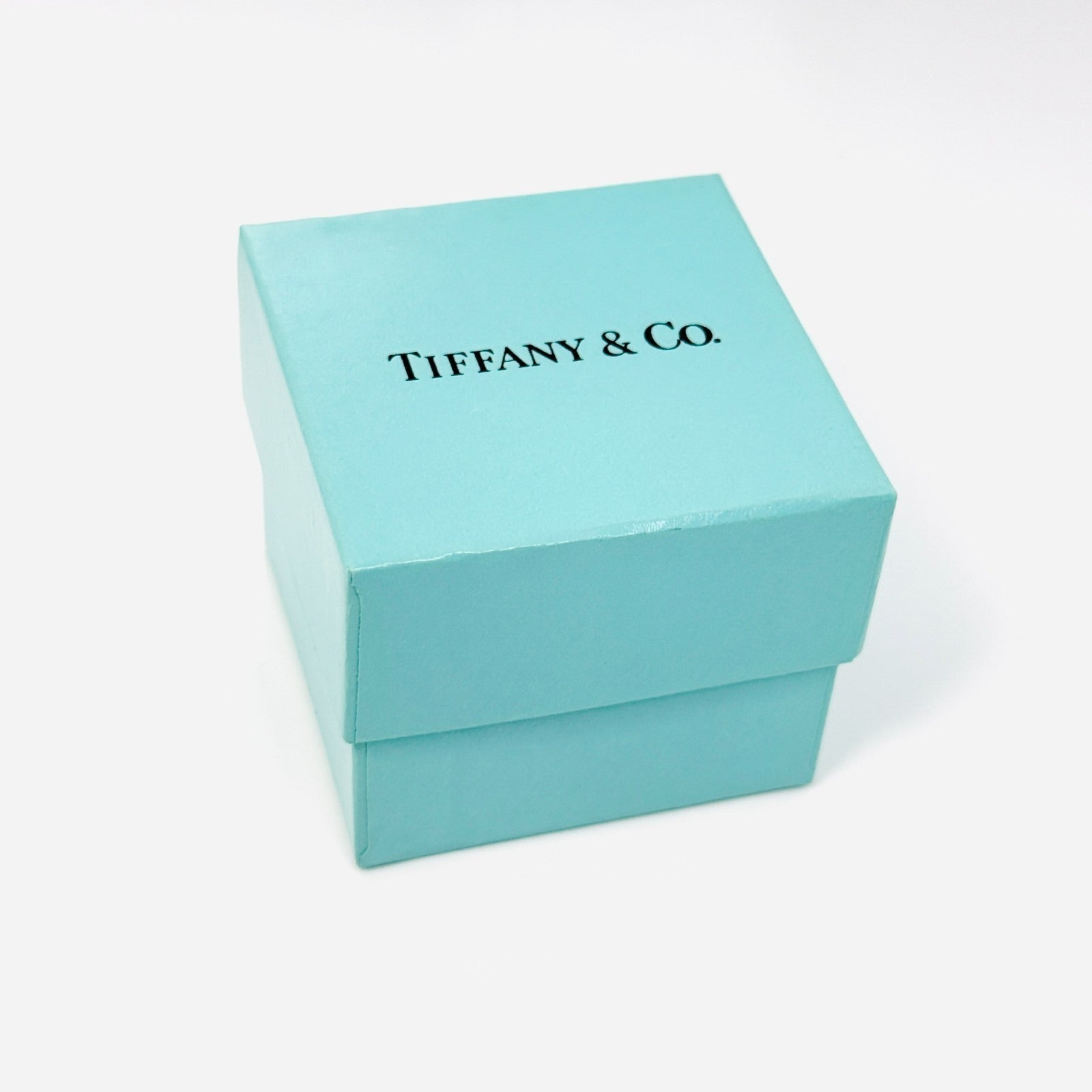 Vintage Tiffany Small Black Royal Blue Suede Leather Empty Ring Box Blue Box