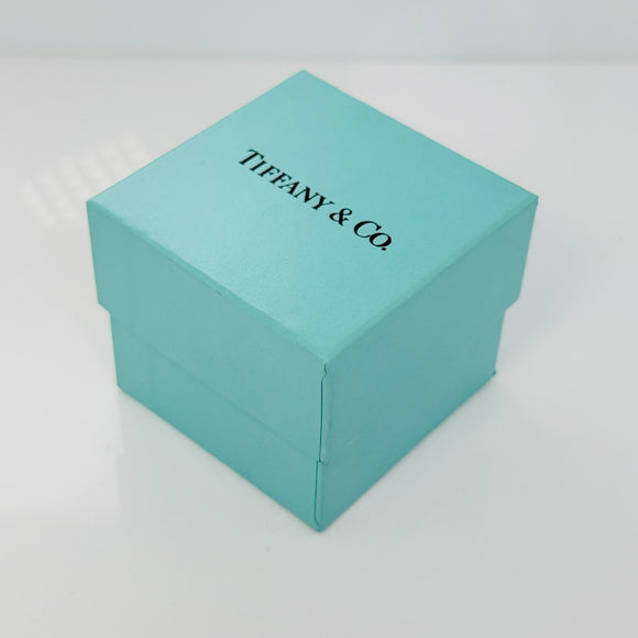 Vintage Tiffany Small Black Royal Blue Suede Leather Empty Ring Box Blue Box