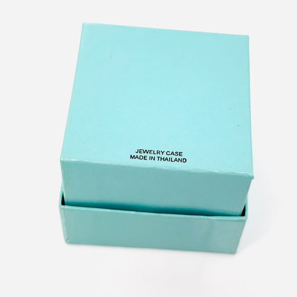 Vintage Tiffany Small Black Royal Blue Suede Leather Empty Ring Box Blue Box