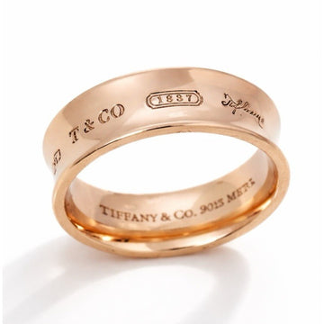 Size 8.5 Tiffany & Co 1837 Rubedo Wide Band Ring Concave