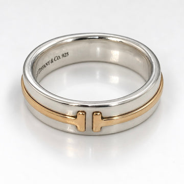 Tiffany & Co. Tiffany T  Silver and Yellow Gold Ring Size 10.75 Mens Unisex