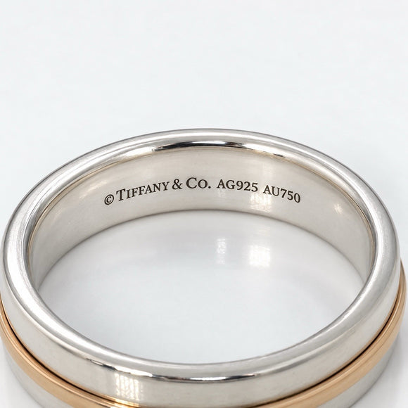 Tiffany & Co. Tiffany T  Silver and Yellow Gold Ring Size 10.75 Mens Unisex