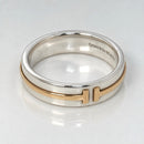 Tiffany & Co. Tiffany T  Silver and Yellow Gold Ring Size 10.75 Mens Unisex-3