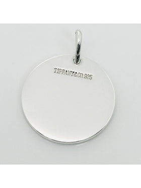 Tiffany & Co Round Tag Blank Engravable Pendant or Charm in Sterling Silver