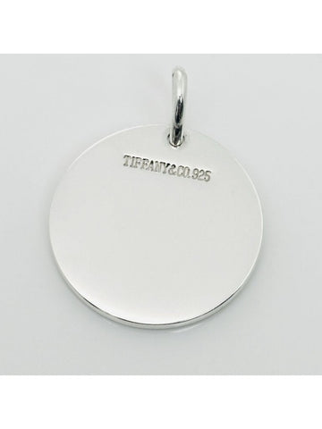 Tiffany & Co Round Tag Blank Engravable Pendant or Charm in Sterling Silver