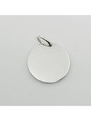 Tiffany & Co Round Tag Blank Engravable Pendant or Charm in Sterling Silver-3