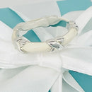 Size 6 Tiffany Signature X Ring in White Enamel and Sterling Silver Stacking-5