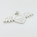 Return to Tiffany & Co. Winged Heart with Angel Wings Silver Charm or Pendant-2