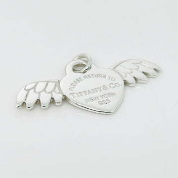 Return to Tiffany & Co. Winged Heart with Angel Wings Silver Charm or Pendant - 0