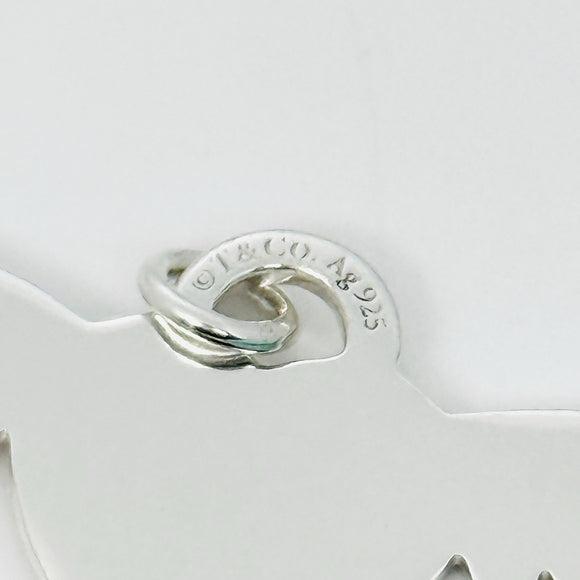 Return to Tiffany & Co. Winged Heart with Angel Wings Silver Charm or Pendant