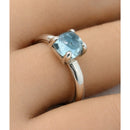 Size 7 Tiffany & Co Blue Topaz Sugar Stack Ring by Paloma Picasso in Silver-2