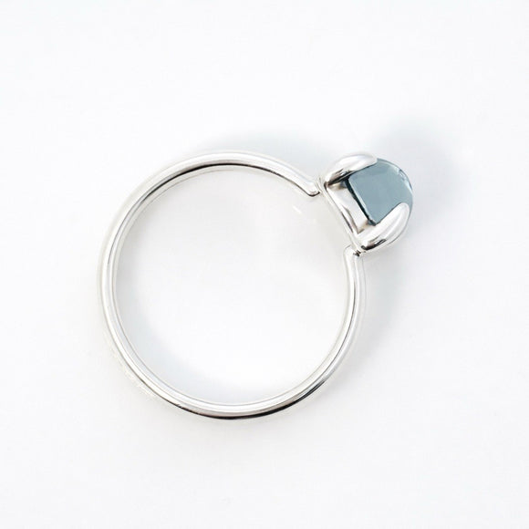 Size 7 Tiffany & Co Blue Topaz Sugar Stack Ring by Paloma Picasso in Silver