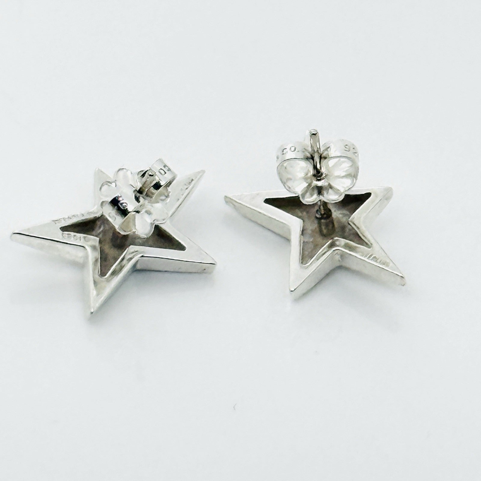 RARE Tiffany & Co Vintage Star Stud Earrings 1983 in Sterling Silver
