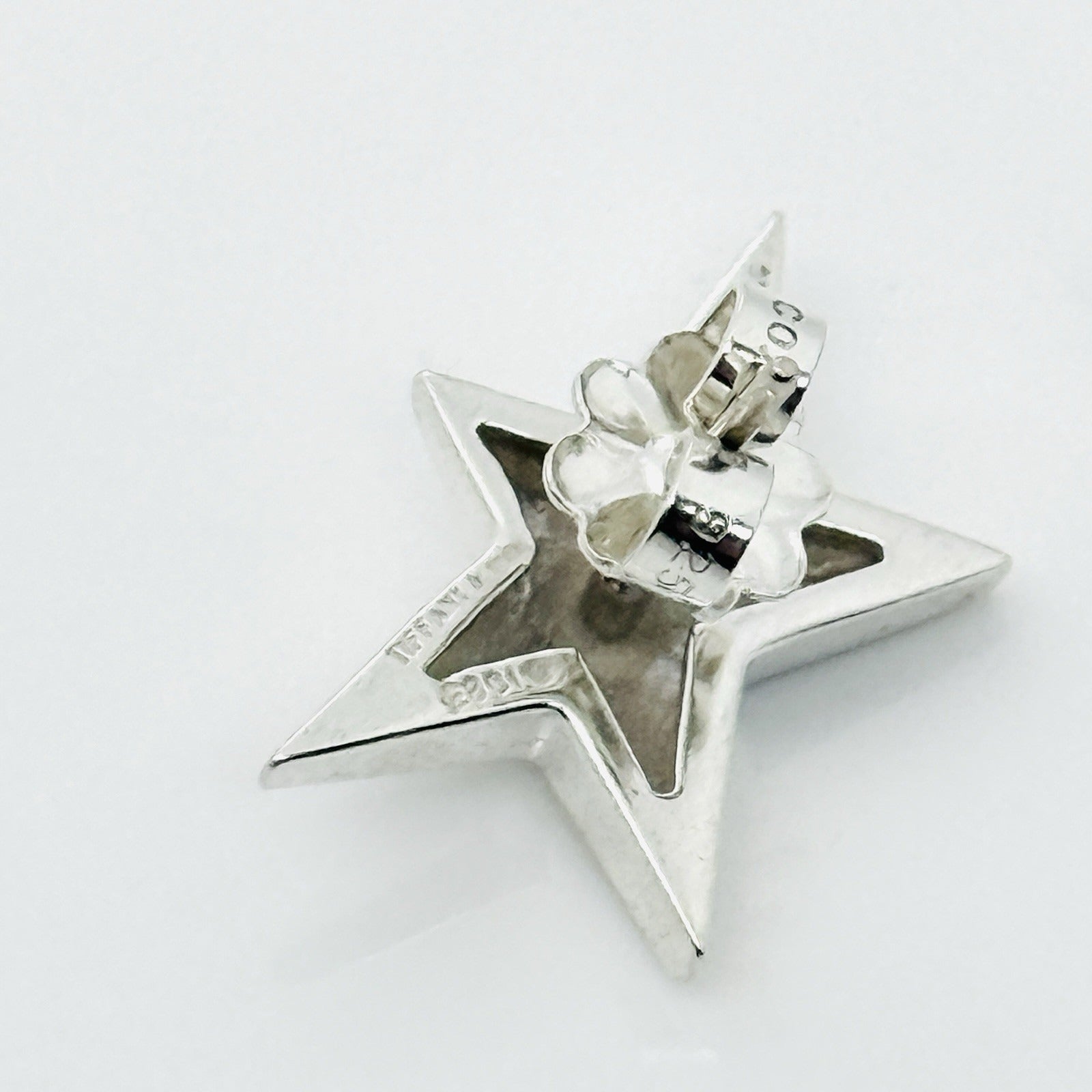 RARE Tiffany & Co Vintage Star Stud Earrings 1983 in Sterling Silver