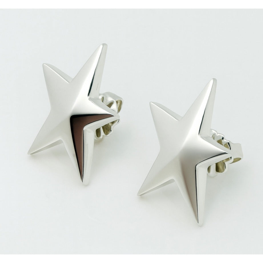 RARE Tiffany & Co Vintage Star Stud Earrings 1983 in Sterling Silver