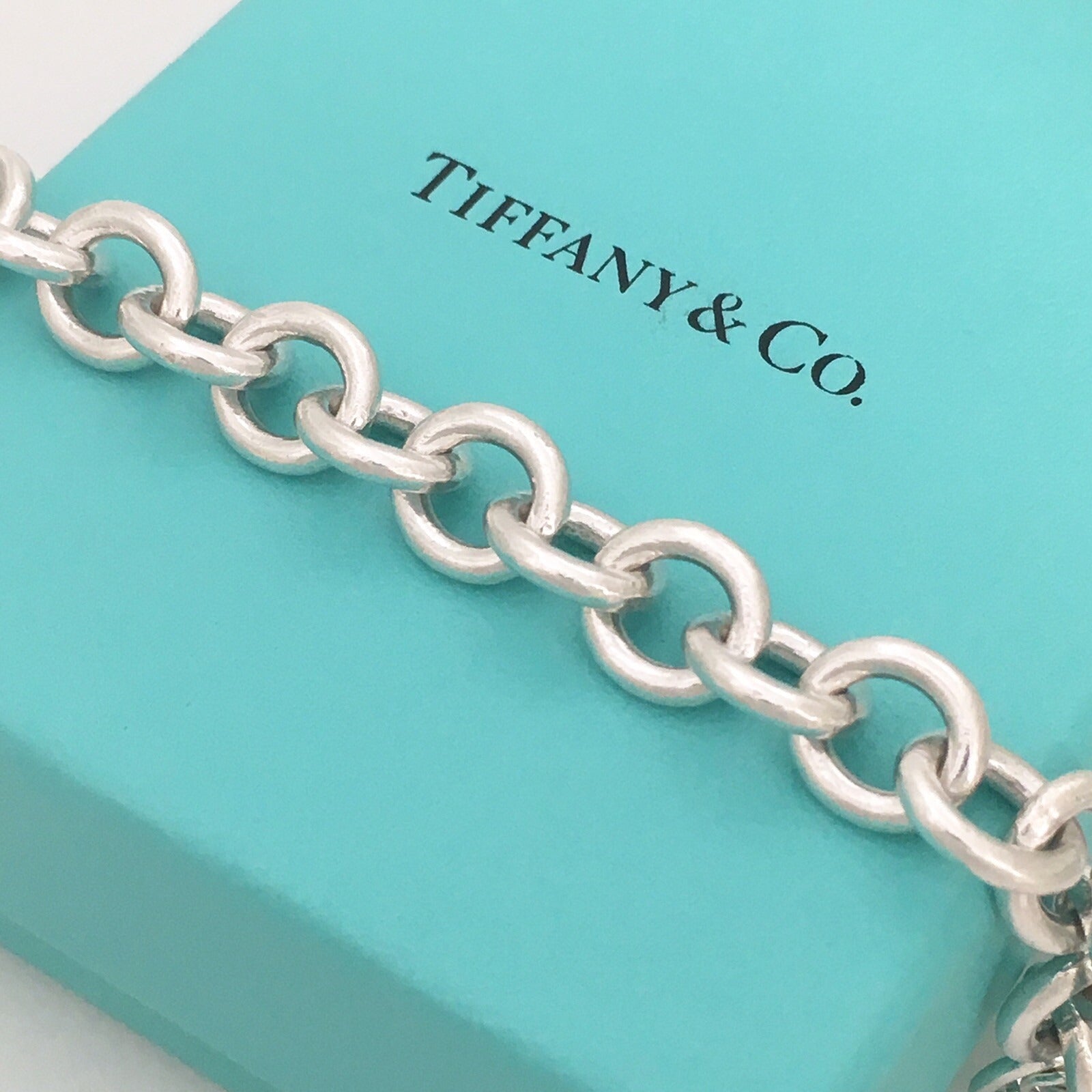 Size Medium Please Return to Tiffany Heart Tag Toggle Charm Bracelet NEW VERSION