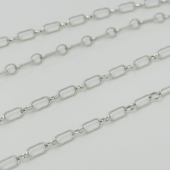 Tiffany & Co. 24" Round Oval Link Rolo Chain Necklace Mens Unisex 925 Silver