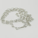 Tiffany & Co. 24" Round Oval Link Rolo Chain Necklace Mens Unisex 925 Silver-7