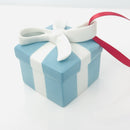 Tiffany Blue Gift Box and Bow Christmas Holiday Ornament Bone China Porcelain-5