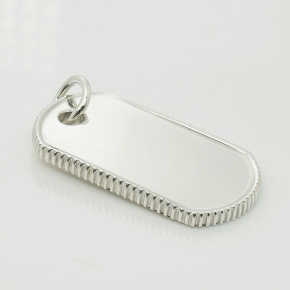 Tiffany & Co Mens Coin Edge ID Dog Tag Pendant