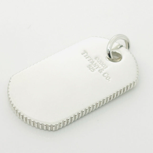 Tiffany & Co Mens Coin Edge ID Dog Tag Pendant
