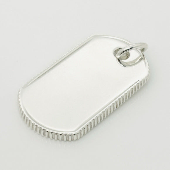 Tiffany & Co Mens Coin Edge ID Dog Tag Pendant
