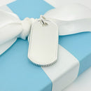 Tiffany & Co Mens Coin Edge ID Dog Tag Pendant-4